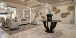 Photograph of luxurious front lobby