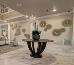 Photograph of luxurious front lobby